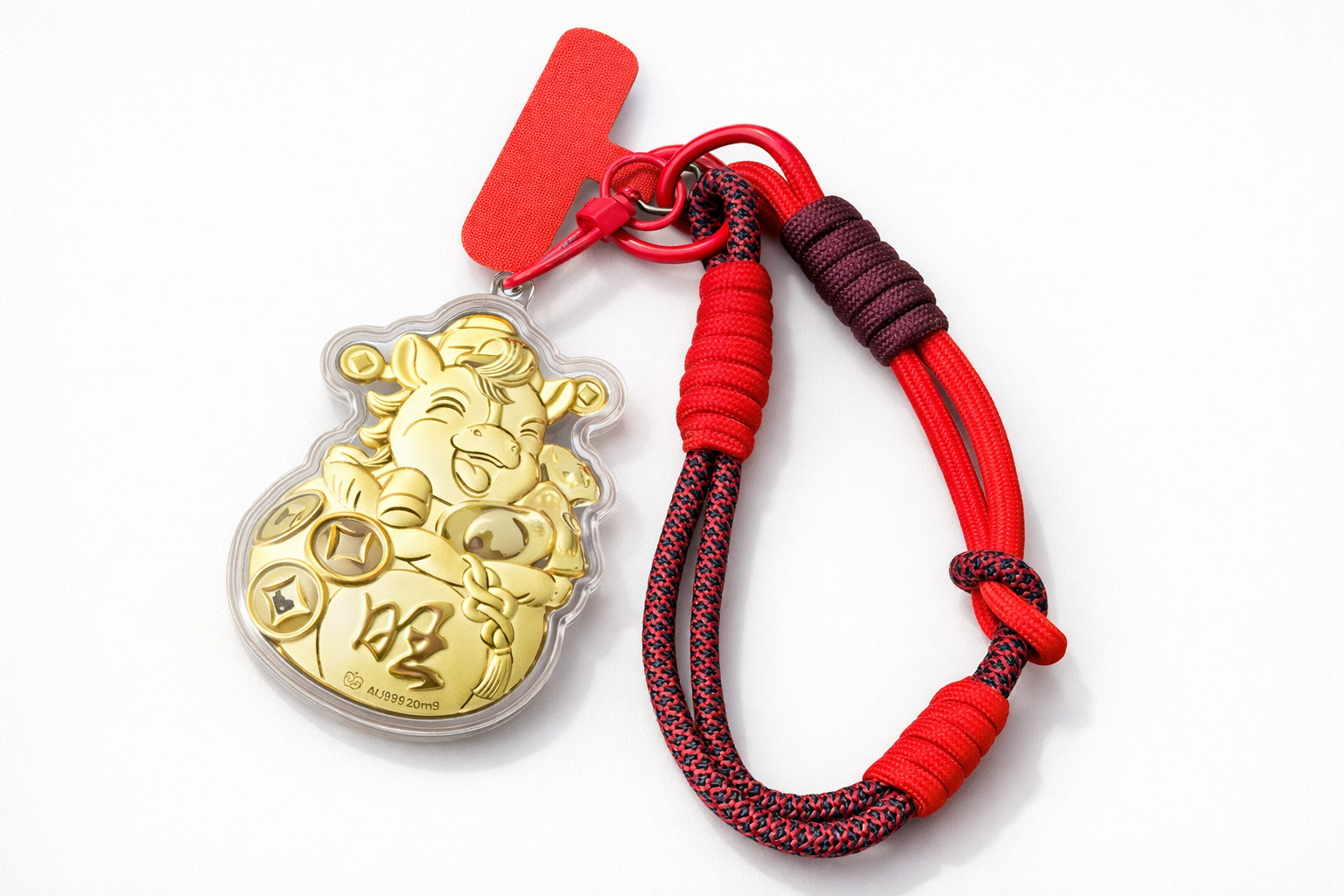 Horse Fortune Phone Charm (999 Pure Gold) 马到功成 · 有福随身戴 (999足金)