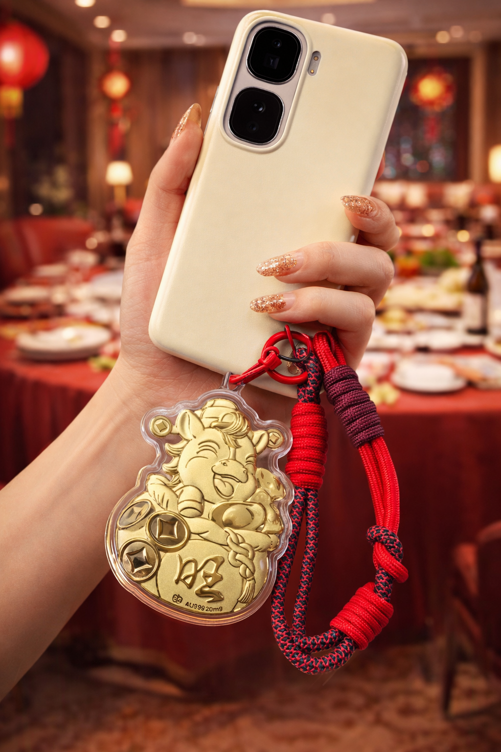 Horse Fortune Phone Charm (999 Pure Gold) 马到功成 · 有福随身戴 (999足金)